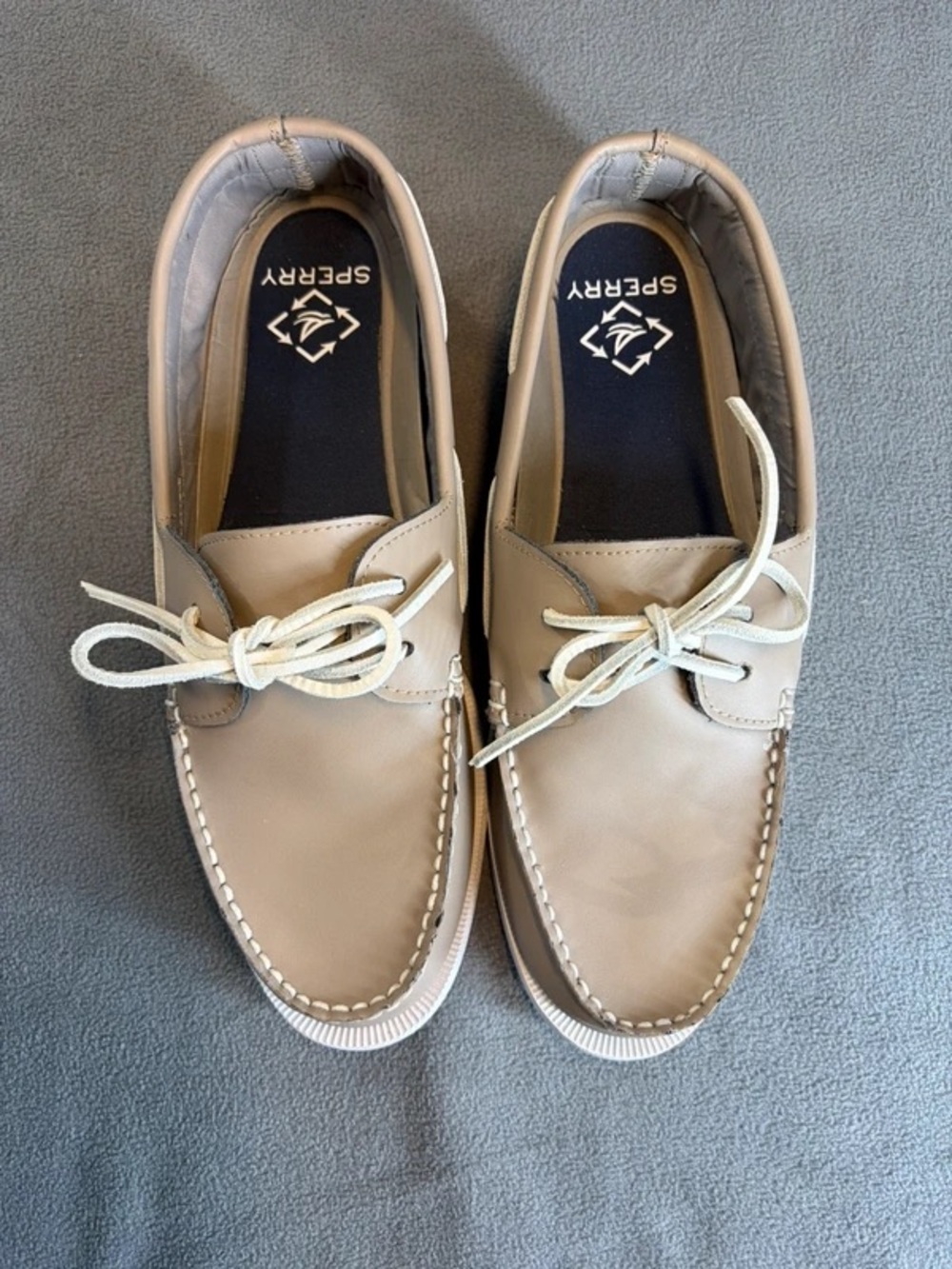 Sperry Men’s Taupe Leather Deck Shoes